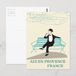 Postal Cartel de viaje a Aix-en-Provence Francia