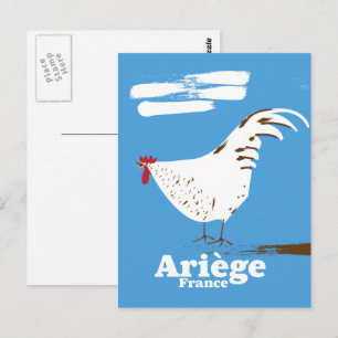 Postal Cartel de viaje a Ariège Francia.