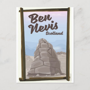 Postal Cartel de viaje a Ben Nevis Escocia