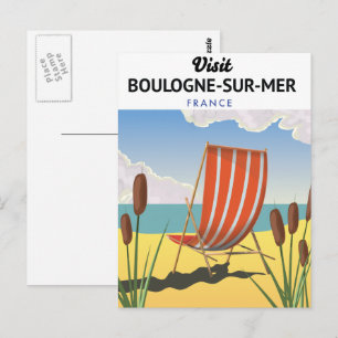 Postal Cartel de viaje a Boulogne-sur-Mer Francia
