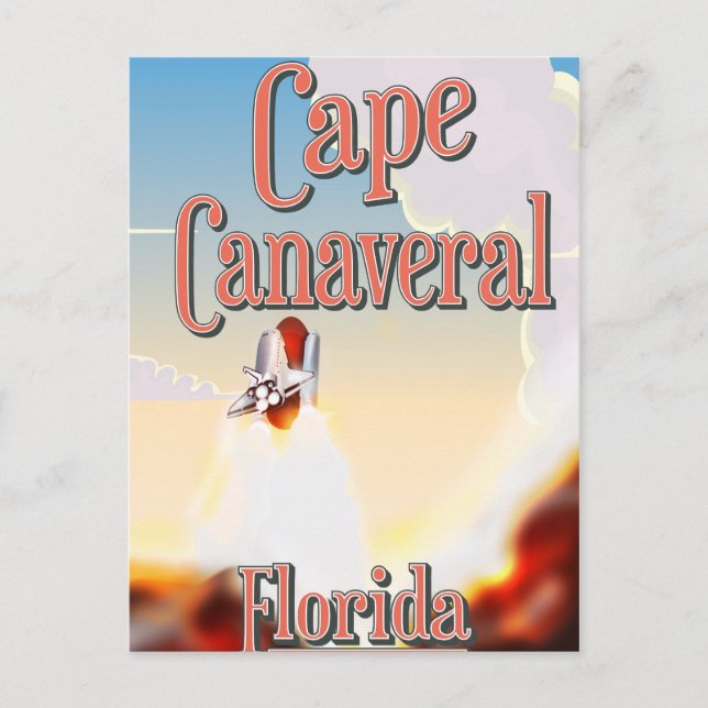 Postal cartel de viaje a cabo canaveral (Anverso)