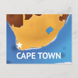 Postal Cartel de viaje a Ciudad del Cabo Sudáfrica