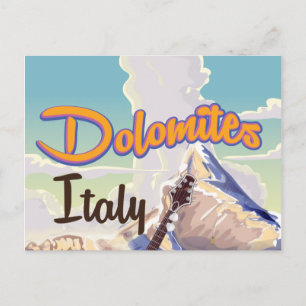Postal Cartel de viaje a Dolomitas Italia