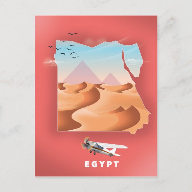 Postal cartel de viaje a Egipto (Anverso)