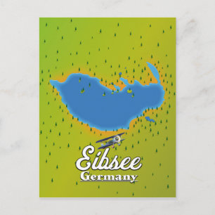 Postal Cartel de viaje a Eibsee Alemania.