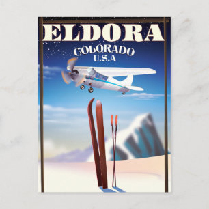 Postal Cartel de viaje a Eldora Colorado.