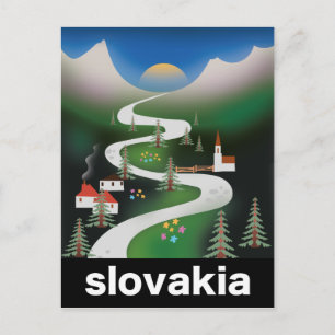 Postal cartel de viaje a Eslovaquia
