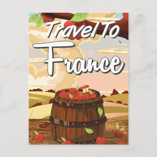 Postal Cartel de viaje a Francia (Anverso)