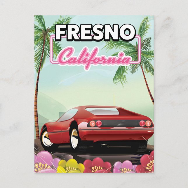 Postal Cartel de viaje a Fresno California (Anverso)