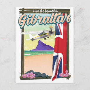 Postal Cartel de viaje a Gibraltar precioso
