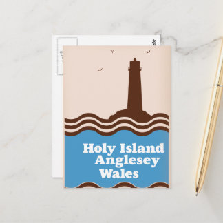 Postal Cartel de viaje a Holy Island, Anglesey, Gales