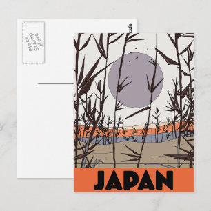 Postal Cartel de viaje a Japón