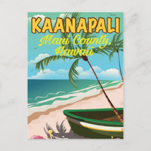 Postal Cartel de viaje a Kaanapali Maui County Hawaii