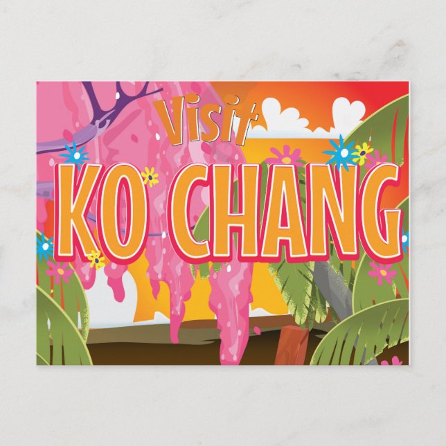 Postal Cartel de viaje a Ko Chang Tailandia (Anverso)