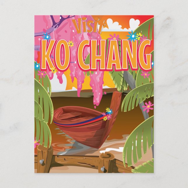 Postal Cartel de viaje a Ko Chang Tailandia (Anverso)