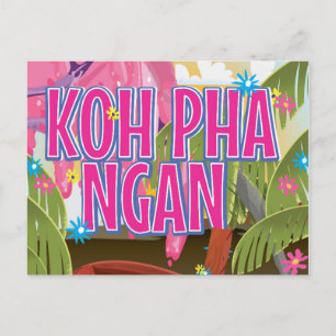Postal Cartel de viaje a Koh Pha Ngan Tailandia