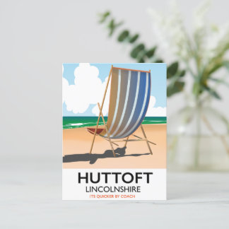 Postal Cartel de viaje a la costa de Huttoft.