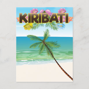 Postal cartel de viaje a la isla de Kiribati