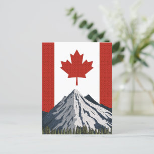 Postal Cartel de viaje a la montaña de Canadá