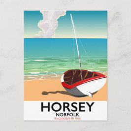 Postal Cartel de viaje a la playa de Horsey Norfolk
