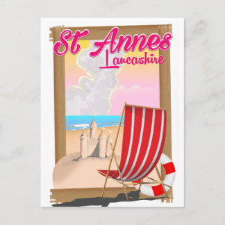 Postal Cartel de viaje a la playa de St Annes, Lancashire