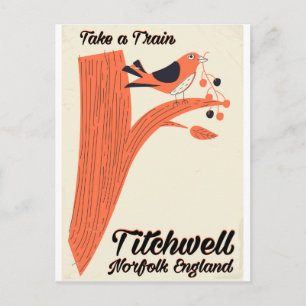Postal Cartel de viaje a la playa de Titchwell Norfolk