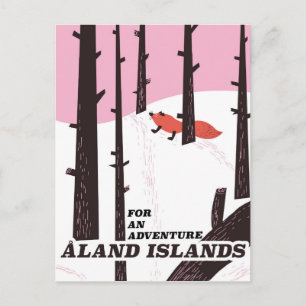 Postal Cartel de viaje a las Islas Åland, Finlandia