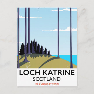 Postal Cartel de viaje a Loch Kattrine Escocia