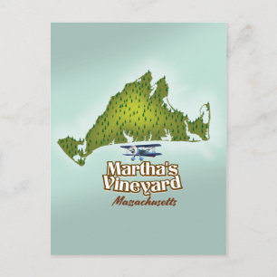 Postal Cartel de viaje a Martha's vineyard Massachusetts
