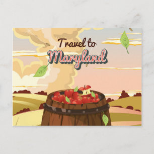 Postal Cartel de viaje a Maryland