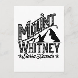 Postal Cartel de viaje a Mount Whitney Sierra Nevada