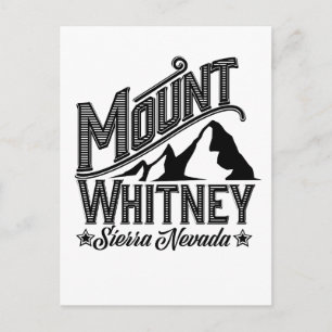 Postal Cartel de viaje a Mount Whitney Sierra Nevada