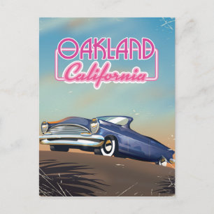 Postal Cartel de viaje a Oakland California