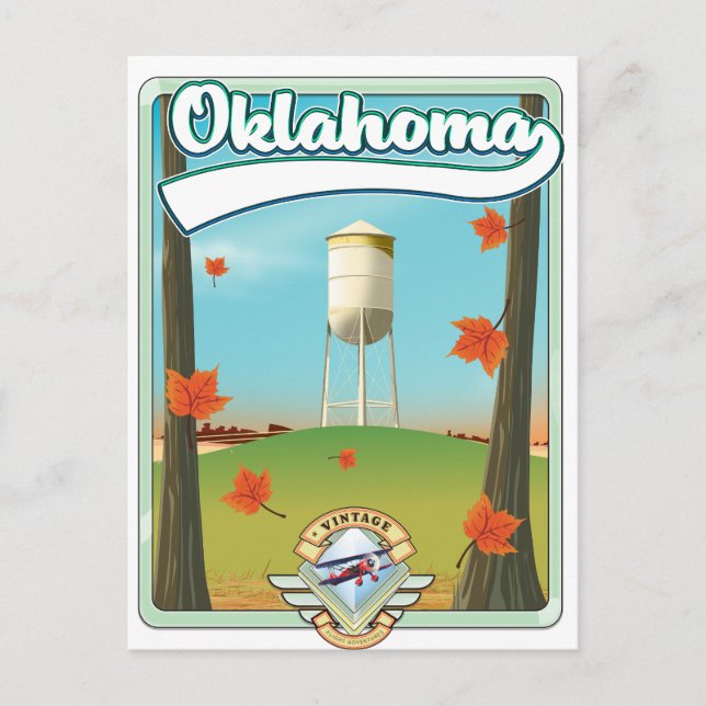 Postal Cartel de viaje a Oklahoma (Anverso)