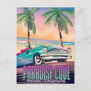 Postal Cartel de viaje a Paradise Cove,Malibu,California