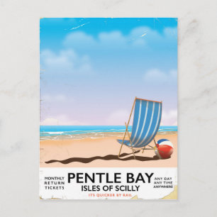 Postal cartel de viaje a Pentle Bay Isles of Scilly