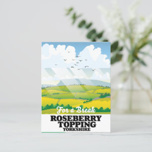 Postal Cartel de viaje a Roseberry Topping Yorkshire