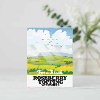 Postal Cartel de viaje a Roseberry Topping Yorkshire