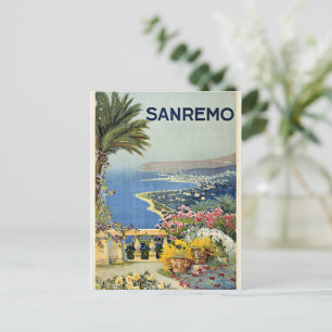 Postal Cartel de viaje a Sanremo, Italia