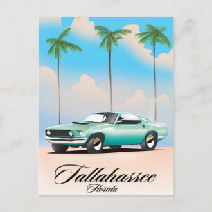 Postal Cartel de viaje a Tallahassee Florida.