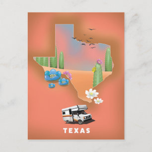 Postal Cartel de viaje a Texas