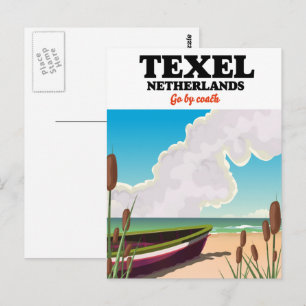 Postal cartel de viaje a Texel Países Bajos