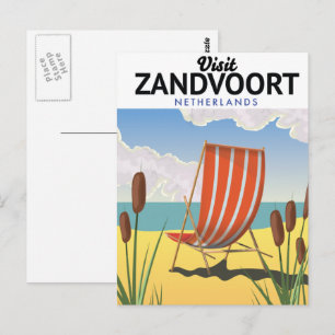 Postal Cartel de viaje a Zandvoort Países Bajos