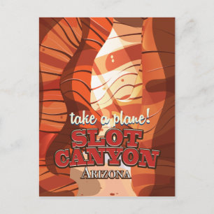 Postal Cartel de viaje al Cañón Slot Arizona