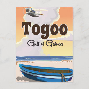 Postal Cartel de viaje al golfo de Guinea de Togo