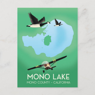 Postal Cartel de viaje al lago Mono, condado de Mono, Cal