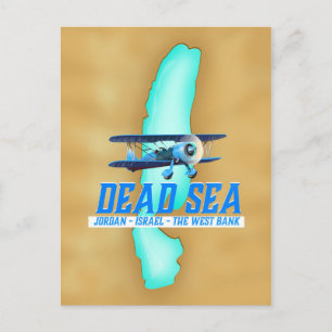 Postal Cartel de viaje al Mar Muerto