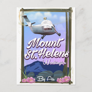 Postal Cartel de viaje al Monte St. Helens Washington