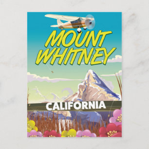 Postal Cartel de viaje al Monte Whitney California