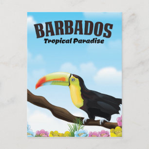 Postal Cartel de viaje al paraíso tropical de Barbados